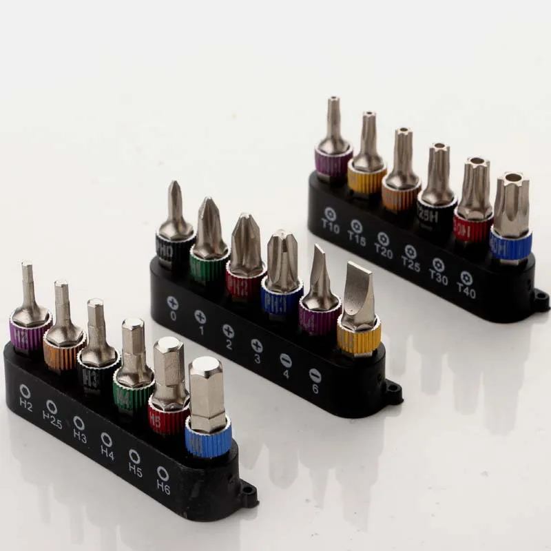 Manual tool combination 19pc mini screwdriver wrench 1/4 ratchet screwdriver socket bit