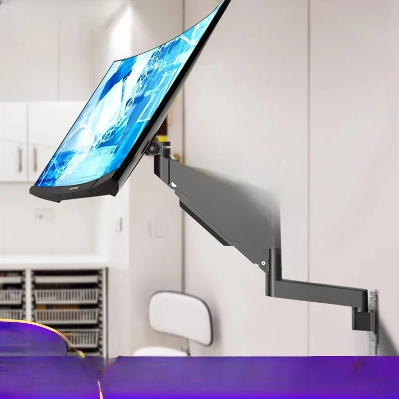 34/40/43/49 inch monitor wall mount bracket, robotic arm, cantilever lifting and rotating, e-sports hairtail screen