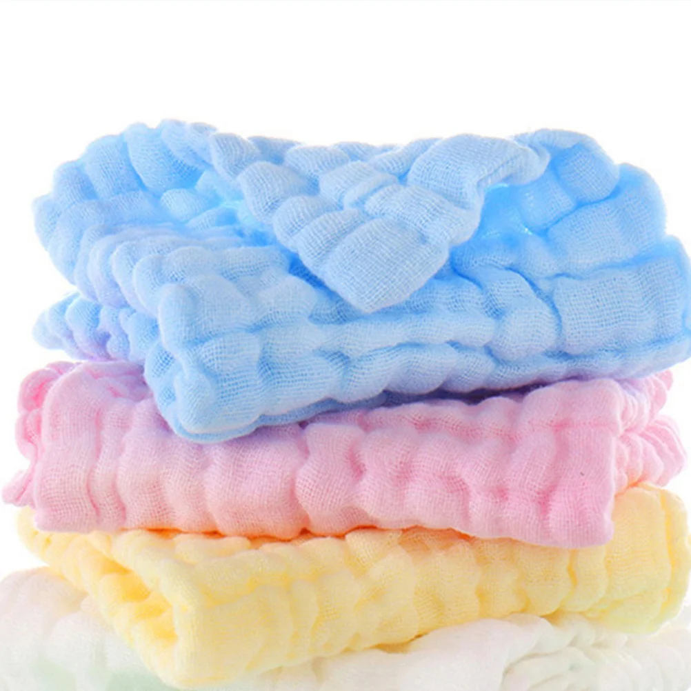 

4pcs Cotton Baby Washcloths 6-Layer Muslin Burp Cloths Soft Drool Towels For Newborn Face Bath Baby Shower Gift