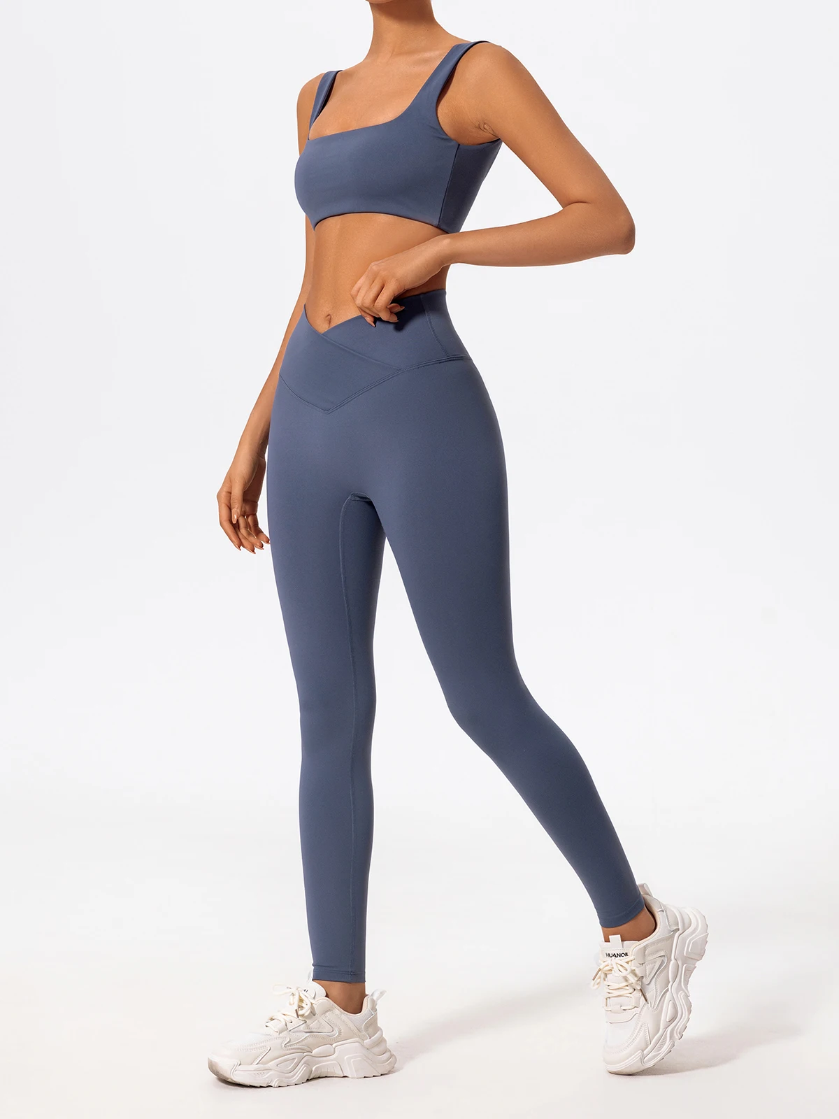 Hearuisavy Cross Taille Workout Leggings Frau Weiche Yoga Hosen Lauf Gym Enge Hosen Push-Up Hohe Taille Sport Leggings Frauen – Detail 9