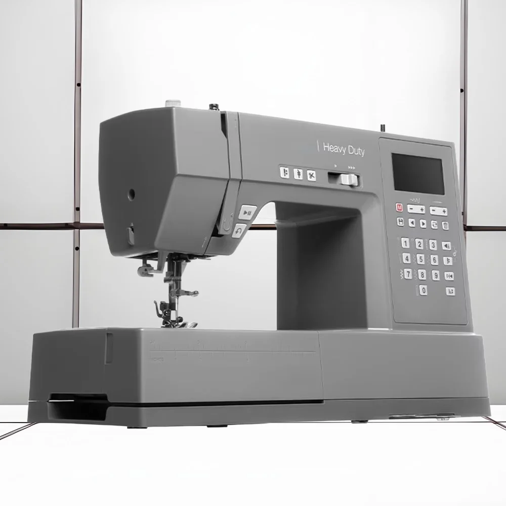 

Automatic Thread Trimming and Hemming Sewing Machine Electric Double Needle Sewing Machine Fabric Clothes Sewing LCD