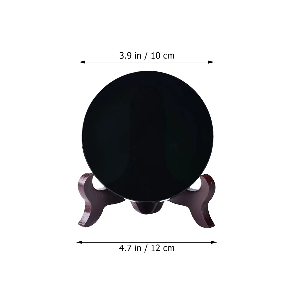 Meditation Scrying Mirror Obsidian Black Round Mirrors Disc Circle Fortune Telling Tool