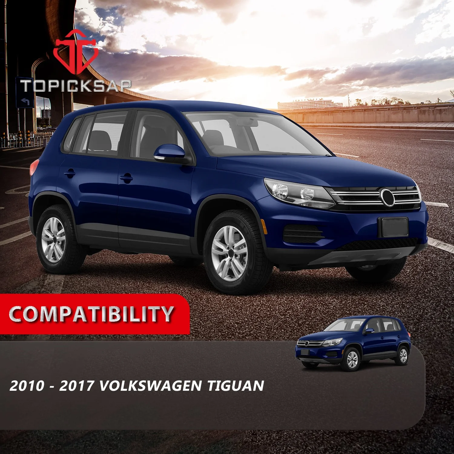 TOPICKSAP 2Pcs Front Lower Control Arm Ball Joint Assembly for Volkswagen Tiguan 2010-2018 Volkswagen CC 2011-2017