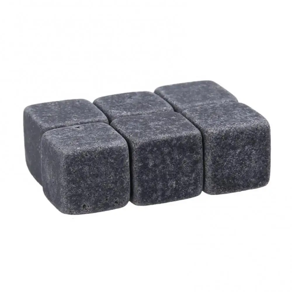 Bar 6Pcs Marble Cubes Whiskey Drinks Chilling Ice Stone Cocktail Accessories