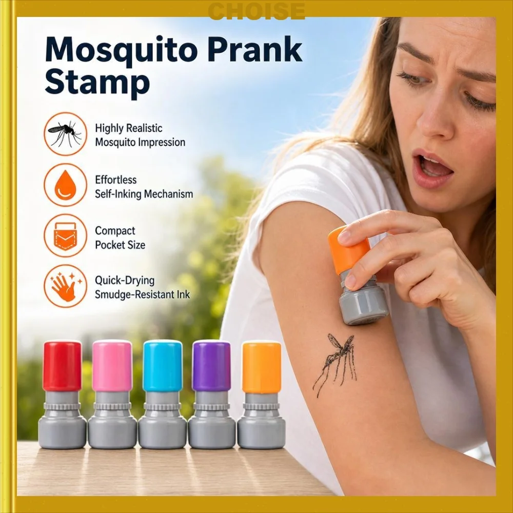 Mosquito Pattern Self-Inking Stamp Cute Mosquito Stamp for Student DIY Craft Scrapbooking Choose Freely Quantity
