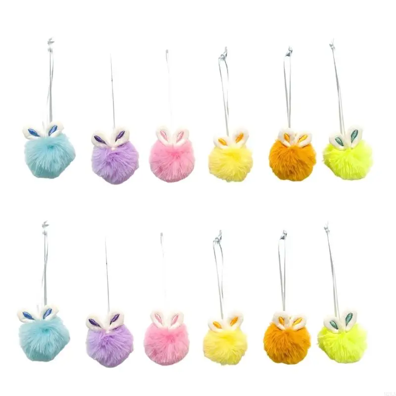 

2025 New Easter Hanging Bunnies Ornaments 12Pcs Colorful Bunnies Ornament for Tree Decors