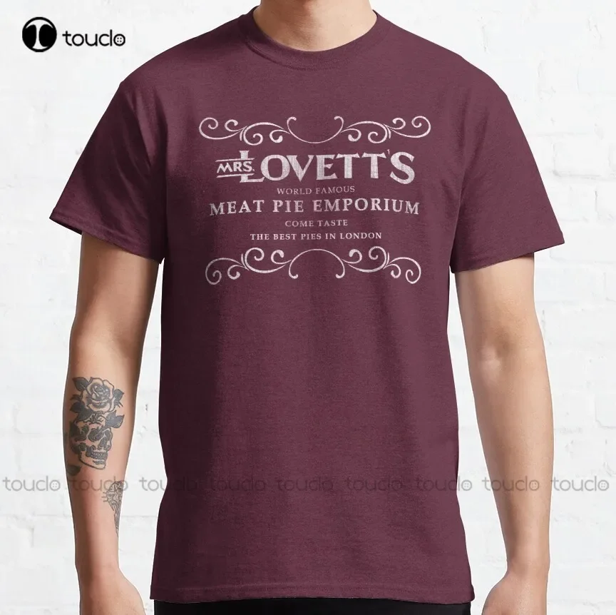 Mrs.Lovett'S Meat Pies Classic T-Shirt Girls Uniform Shirts Custom Aldult Teen Unisex Digital Printing Tee Shirt Xs-5Xl Cotton