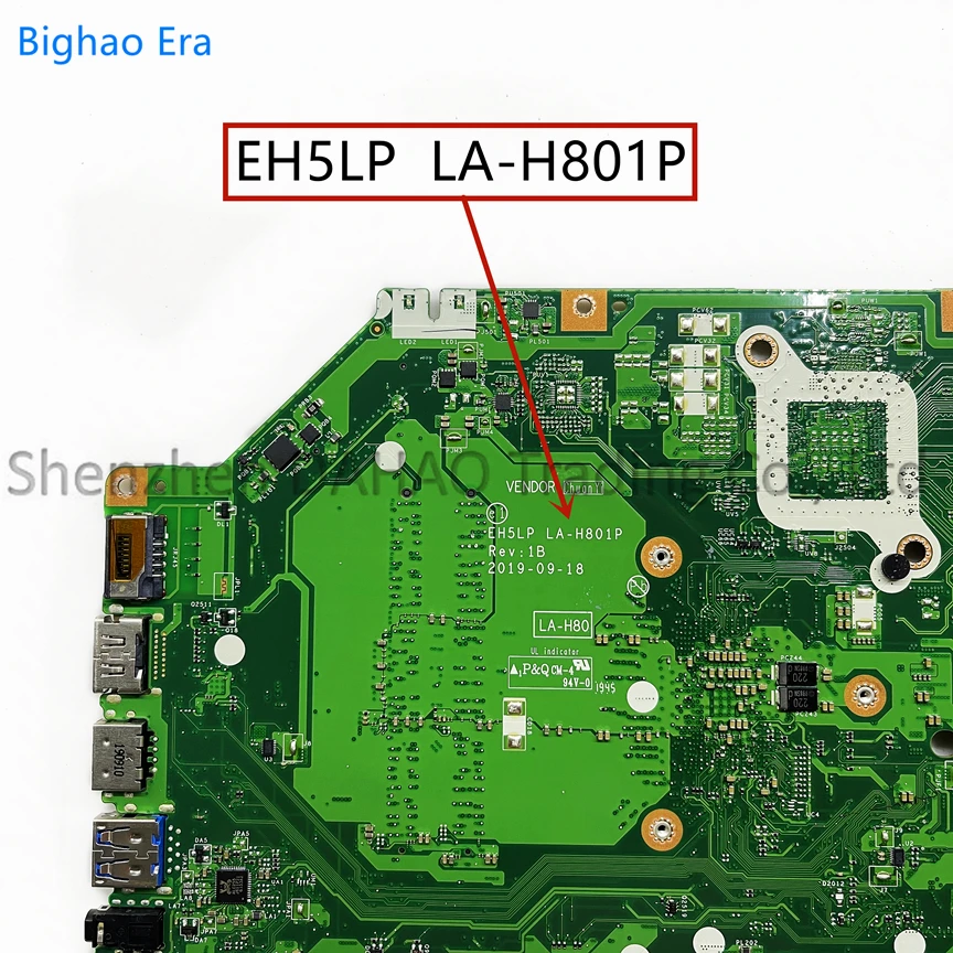 EH5LP-placa base para portátil Acer Aspire, LA-H801P, A315-42, A515-43, A315-42G, con AMD 300, A515-43G, R3-3200, CPU, UMA