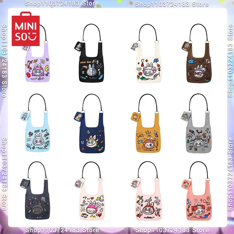 MINISO Cute Blind Box Labubu Series Constellation Shoulder Bag The Monsters Collection Mystery Boxes Constellation Bag Girl Gift