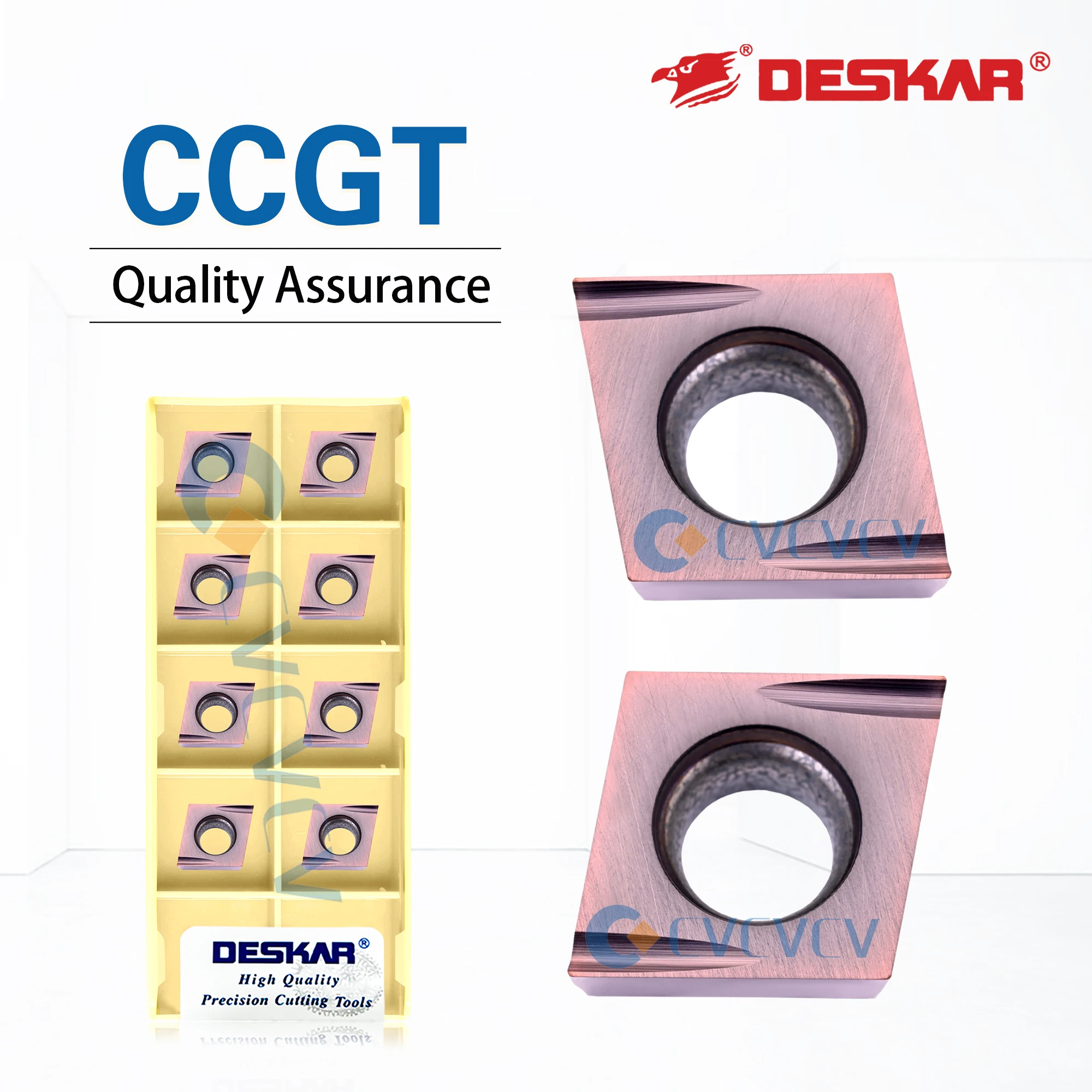

Токарный станок с ЧПУ DESKAR с цифровым управлением, 100% оригинал CCGT09T304R-U /09T304L-U LF6018, используемый для обработки стальных деталей, токарные инструменты