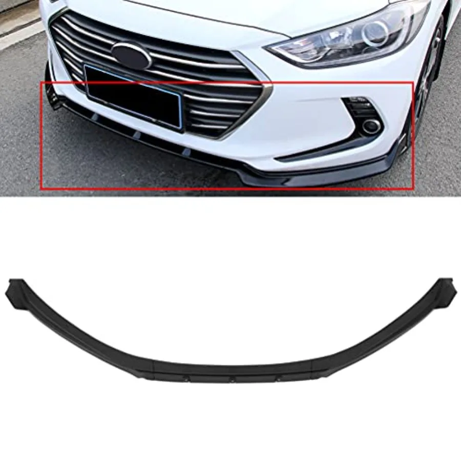 PP Car Front Lip Body Kits for 20172018  Elantra Matte Black Front Bumper Lower Lip Splitter Spoiler for Enhanced Aerodynamic P