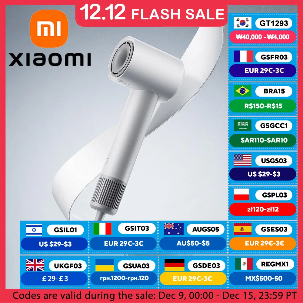 XIAOMI MIJIA  H501 SE High Speed Hair Dryer 62m/s Wind Speed Negative Ion Hair Care 110,000 Rpm Professional Dry 220V CN Version