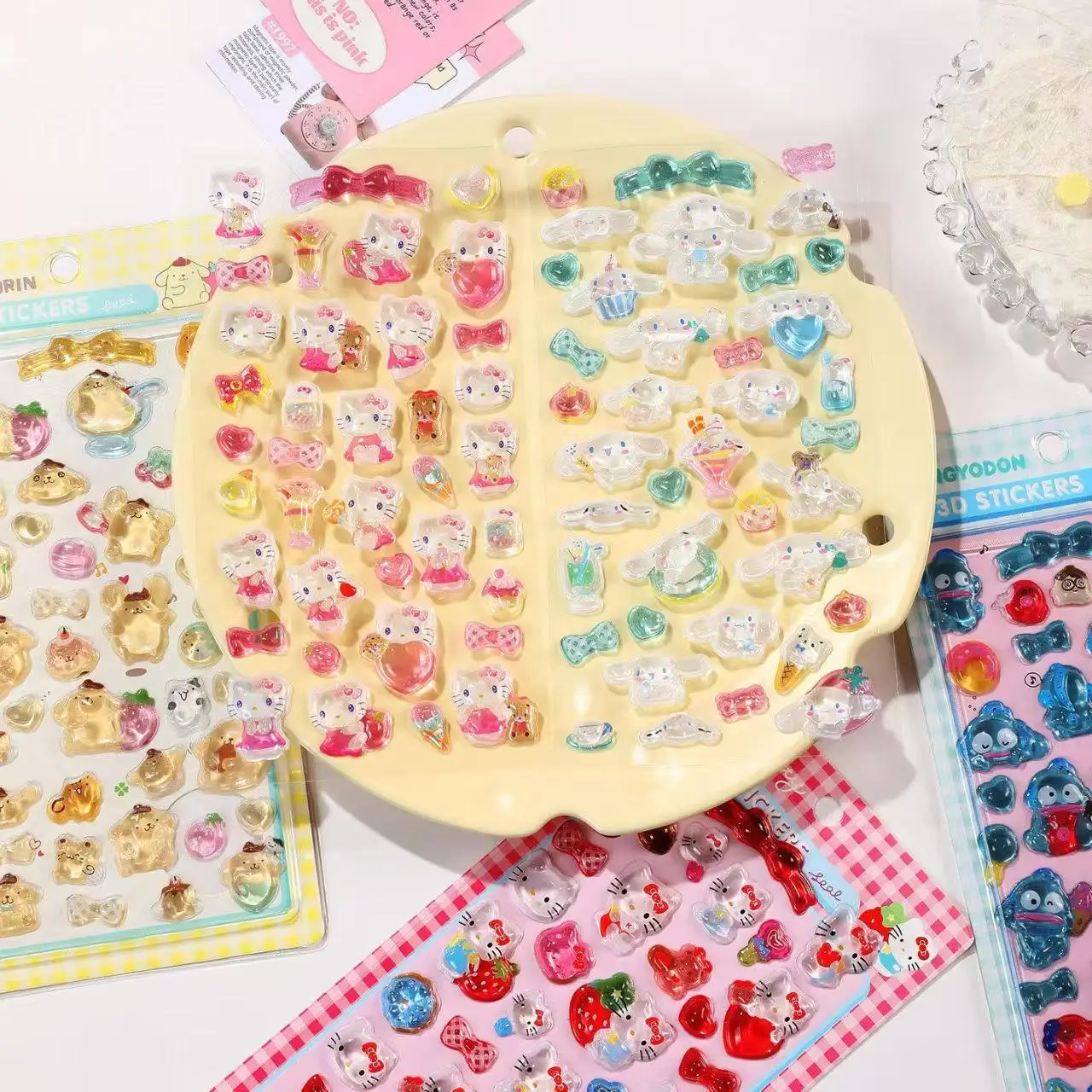 Sanrio 3D Crystal Stickers – Suitable for Decorating Phone Cases, Journals, and Scrapbooks; Great as Gifts for Children image 5