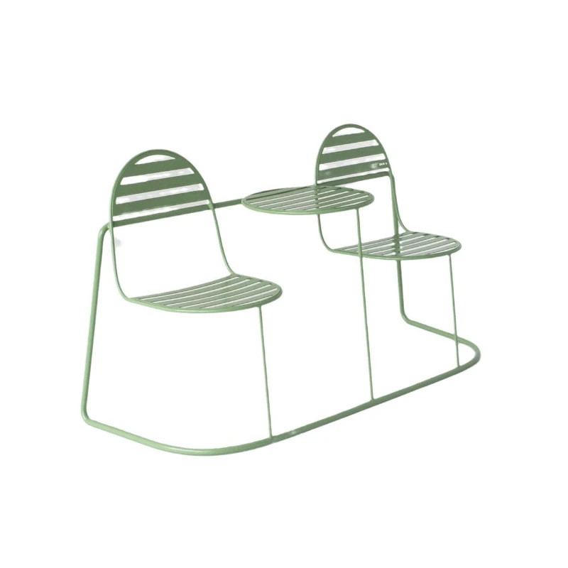 

Internet celebrity dopamine one-piece table and chair park camping base wrought iron chair milk tea shop outdoor sun protection