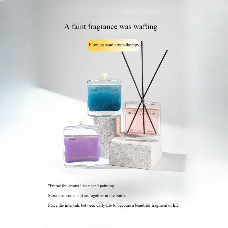 

Духи премиум-класса с зыбучим песком, цветочный аромат, растительное эфирное масло, украшение для дома, свежее воздух, аромат и аромат, тростниковый диффузор.