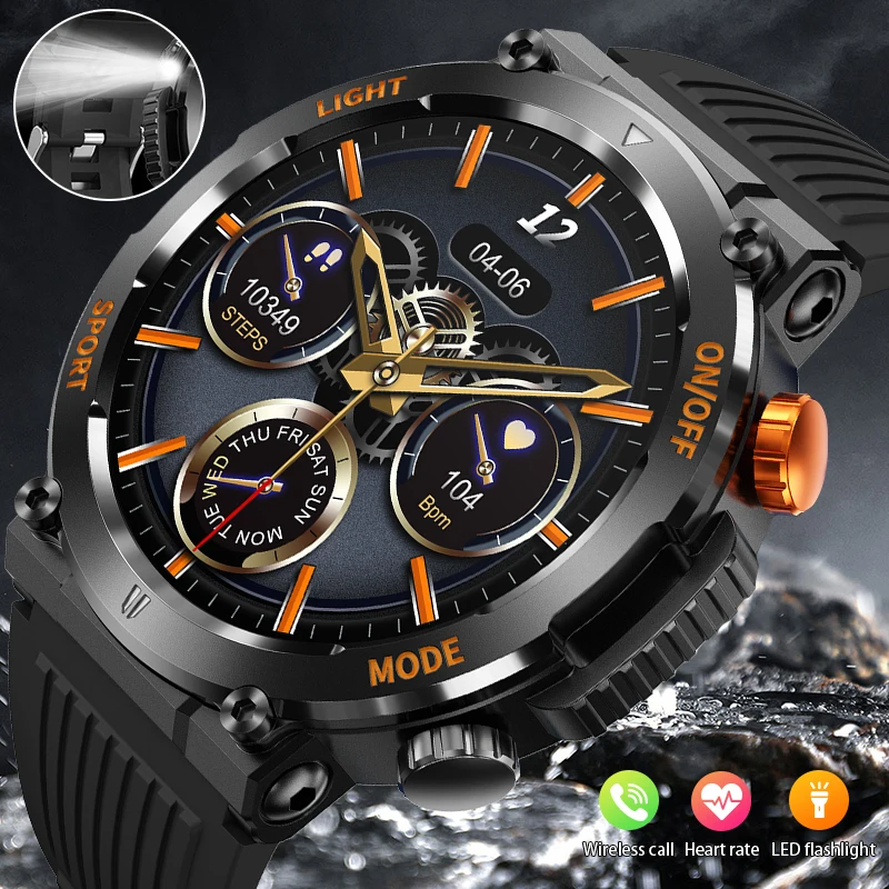 

LIGE 2025 Compass Watch For Men Smart Watch Sports Fitness Watches Bluetooth Call Health Monitor IP67 Waterproof Smartwatch Men