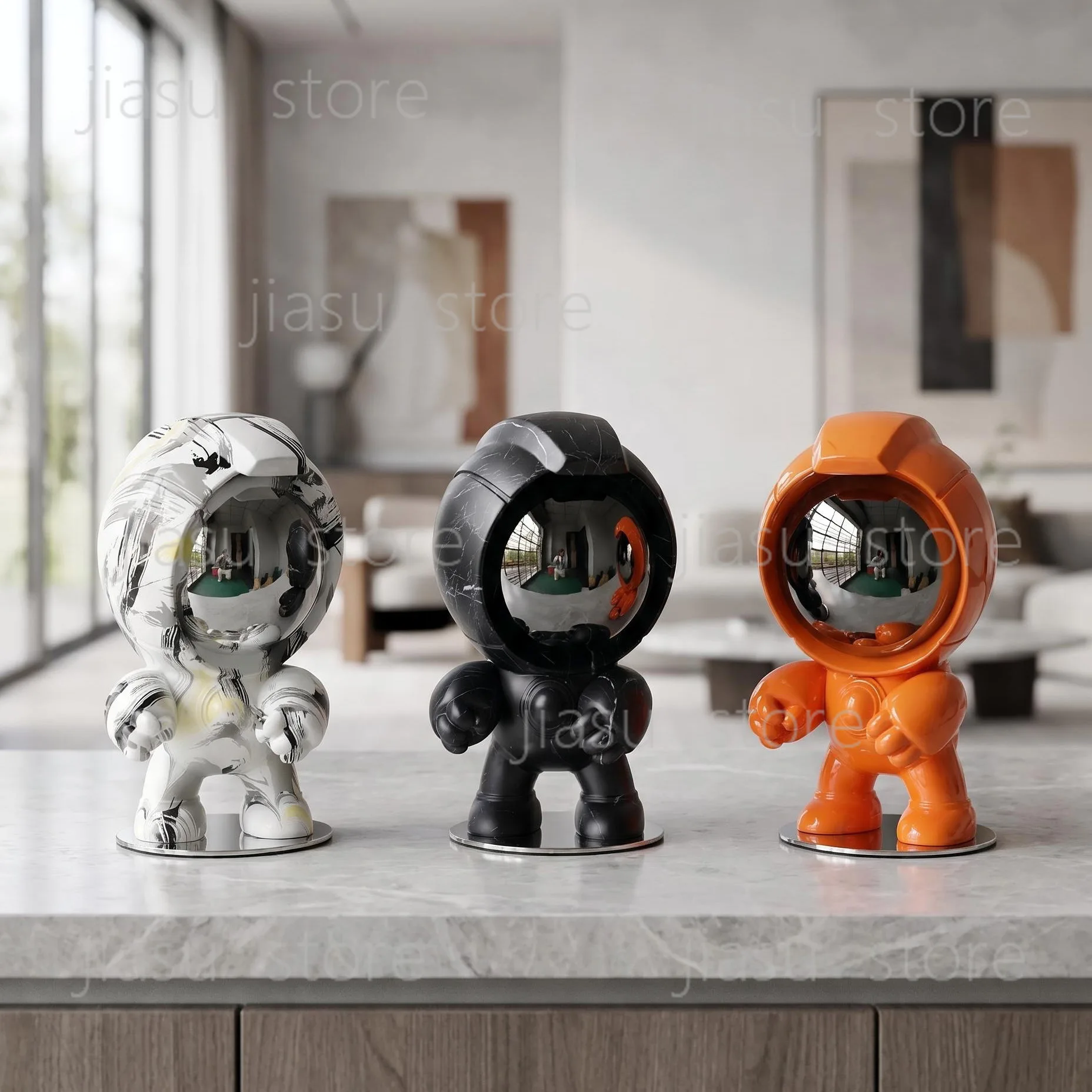 

Creative Resin Astronaut Figurine, Simple Style Decoration for Living Room, Desk and Book Shelf
