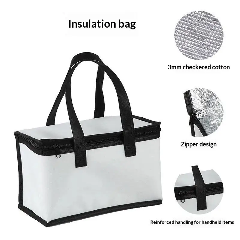 Folding Portable Insulated Ice Cooler Bag Waterproof Reusable Thermal Tote for Lunch Storage Beer Delivery Picnic Daily Use