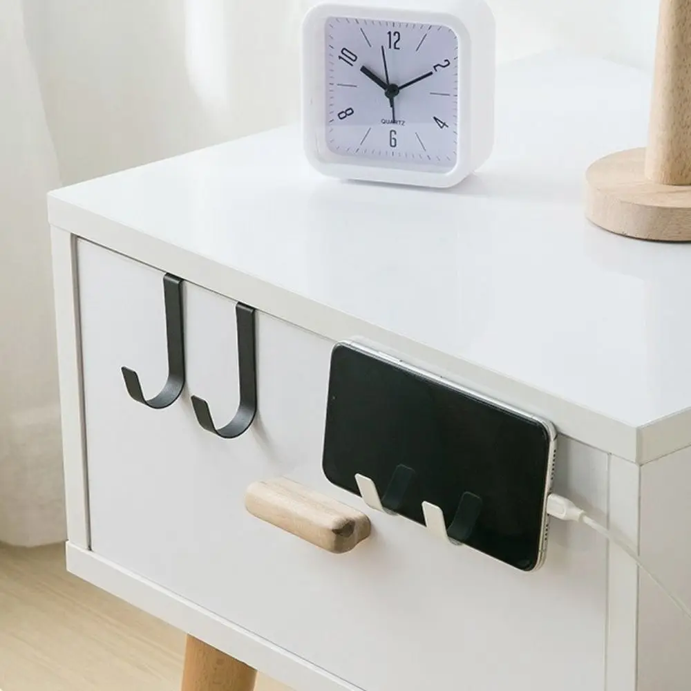 

4Pcs Key Organizer Hole Free S-Shaped Stainless Steel Hook Multi-functional Simple Door Back Hook Durable Towel Hanger Kitchen