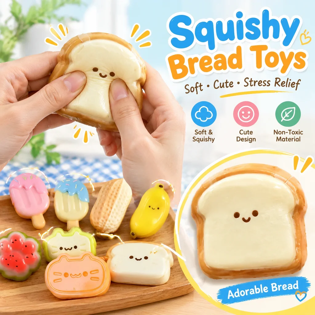 Squishy Fidget Toy Blind Box Antistress Squeeze Mochi Pastel Stress Reliever Simulated Food Foot Squishy Toy Mystery Squishies