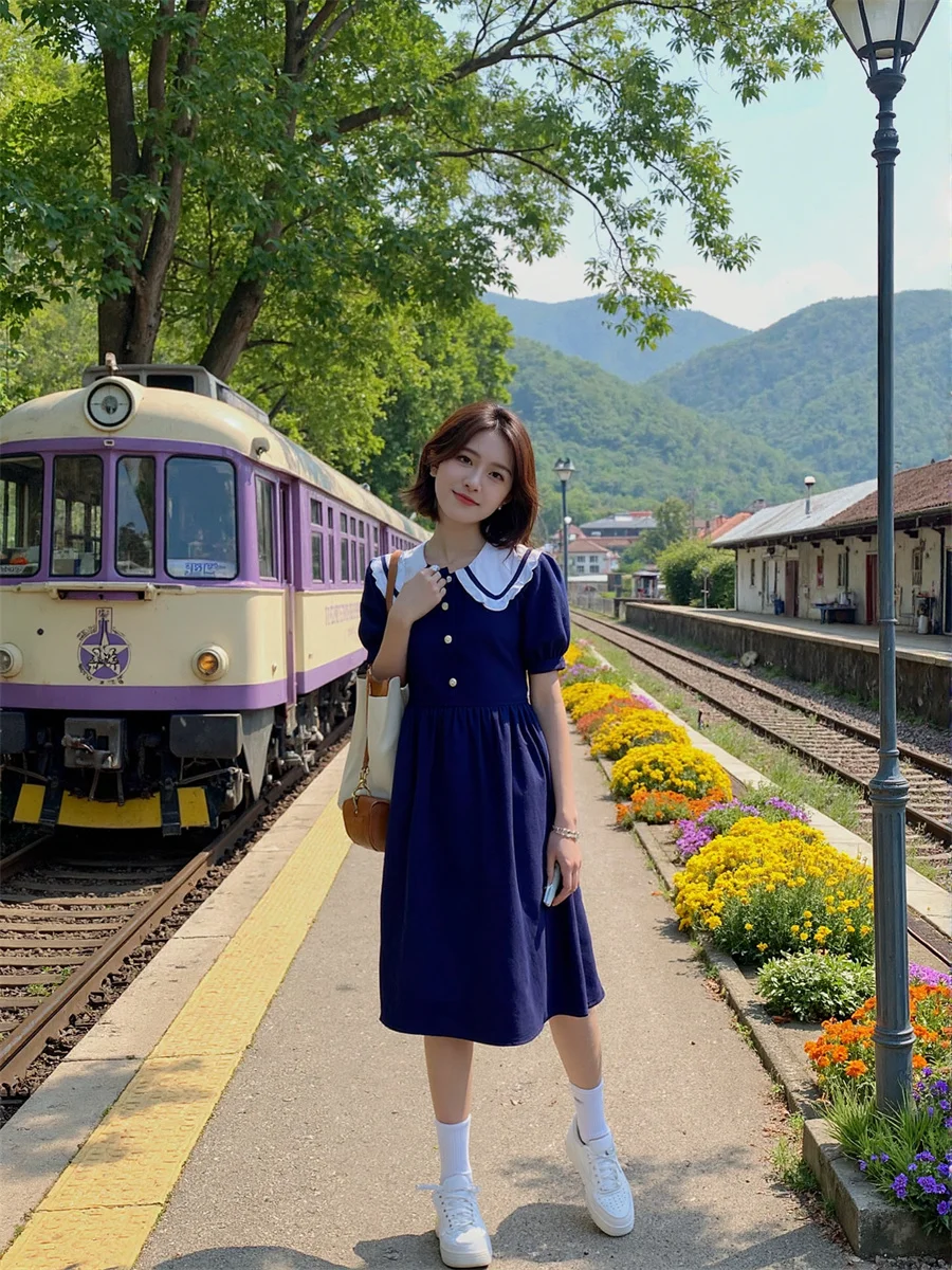 ชุดเดรสฤดูร้อนสำหรับผู้หญิง ปี 2025 สไตล์ลำลอง แบบพื้นฐาน ใส่ได้ทุกวัน ทรงเข้ารูป กระชับรูปร่าง ทรงดินสอ ทรงกระบอก ทรงเข้ารูปพอดีตัว แนบเนื้อ