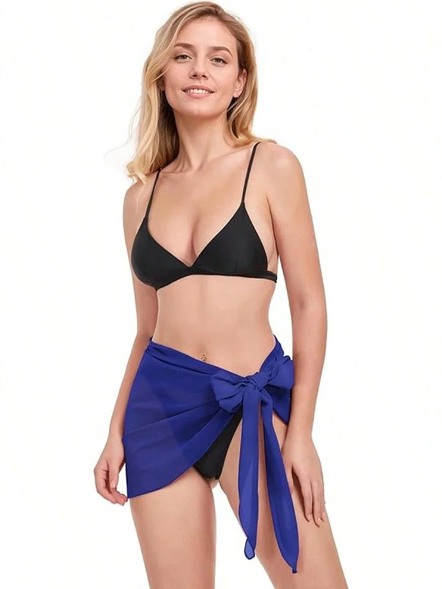 

Sheer Chiffon Beach Cover Up Sarong Wrap Skirt For Women Bikini Cover