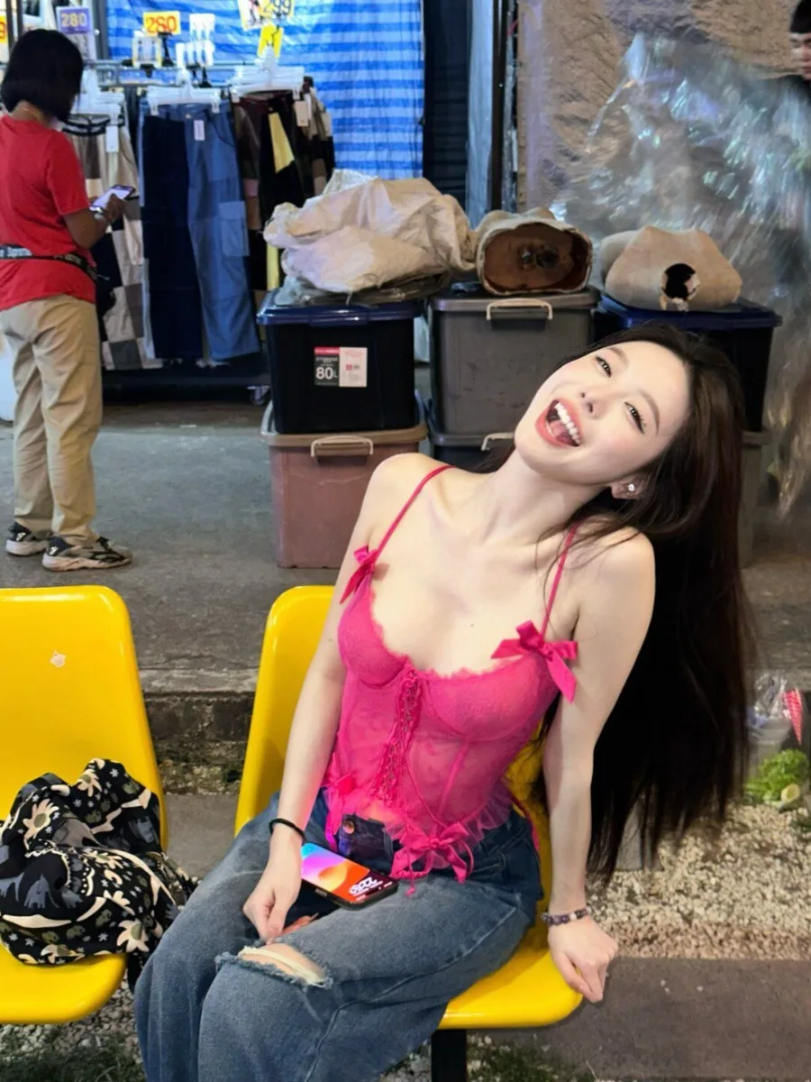 Mode été Streetwear doux nœud culture Camisoles Vintage dentelle Jacquard réservoir femmes Y2k esthétique voir à travers les débardeurs