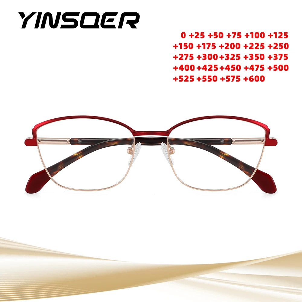 

Classic Square Half Frames Anti Blue Light Blocking Computer Reading Glasses Women‘s Prescription Eyeglasses Retro Presbyopia