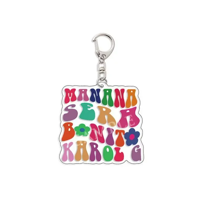 Karol G Bad Bunny Un Verano Sin Ti Manana Sera Bonito Bichota Heart Keychain Cartoon Cosplay Car Keychains Pendant Jewelry Gift