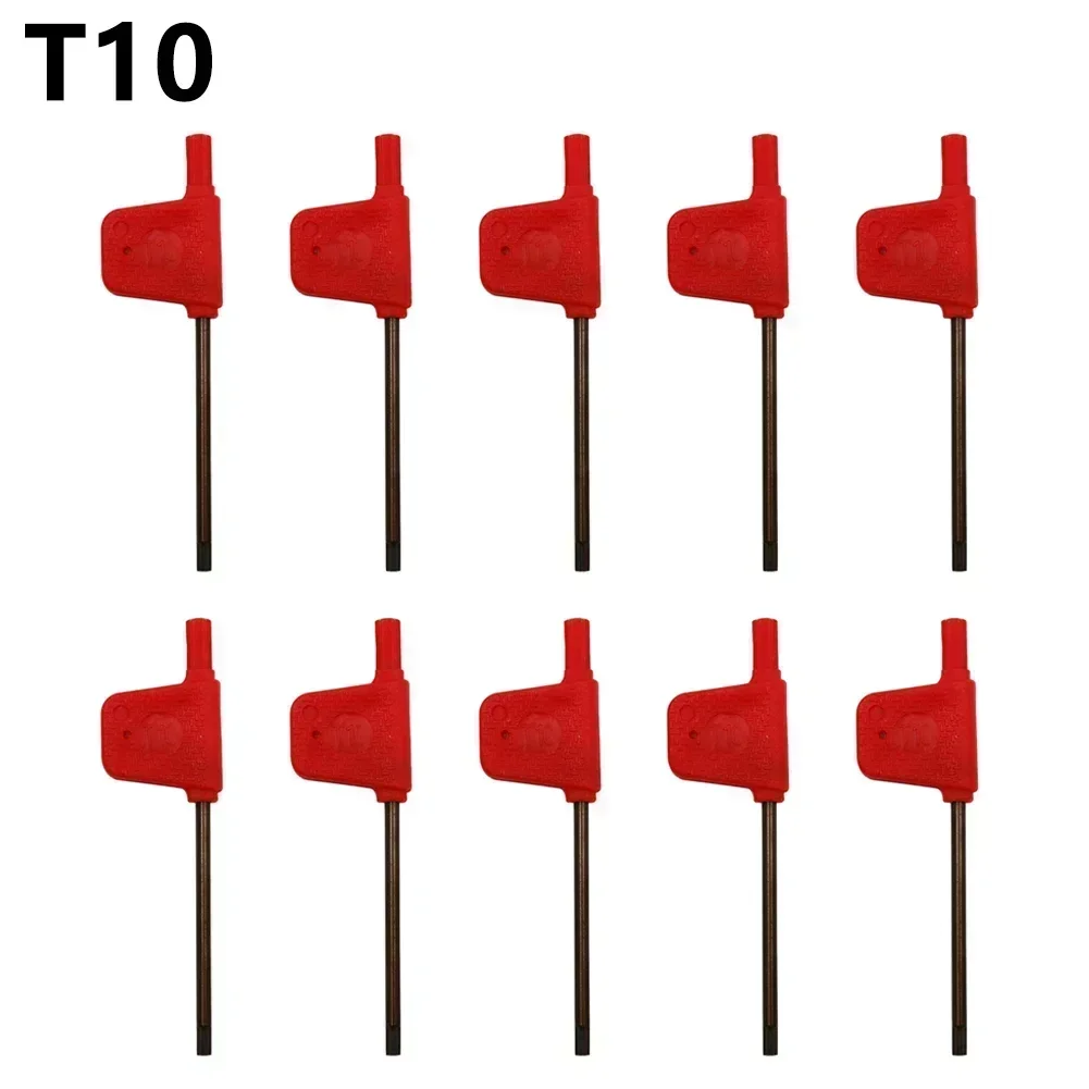 10pc Torx Screwdriver T Wrench Red Flag Type Spanner Key Screwdriver T5-T20 For Car Home Appliance Furniture Repairing Hand Tool