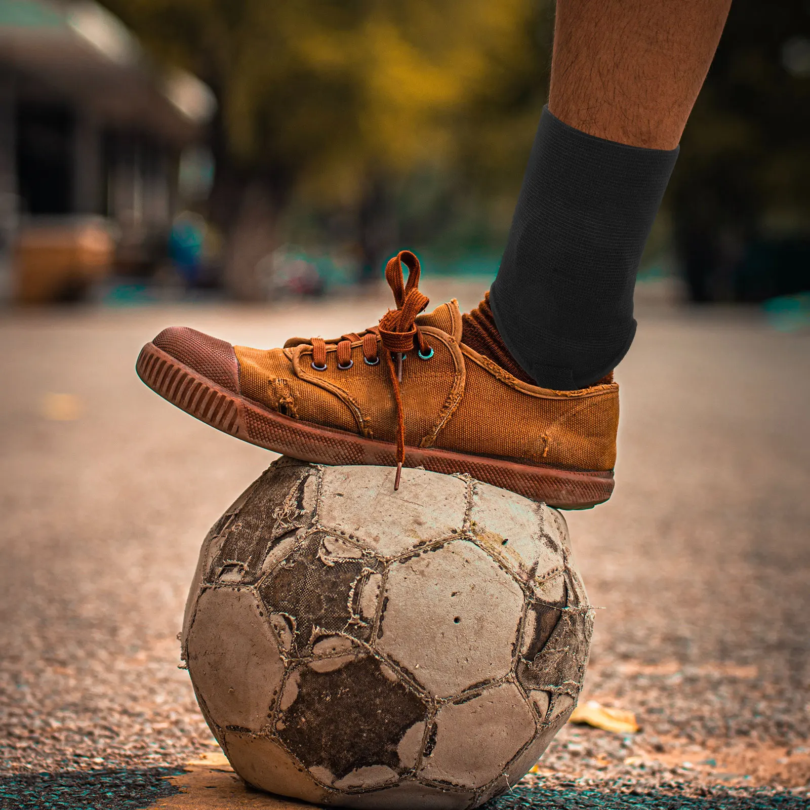 

1 Pair Breathable Ankle Sleeve Support Brace Sports Fitness Protection Anti-Slip Durable Ankle Wrap Stabilizer Guard For Workout