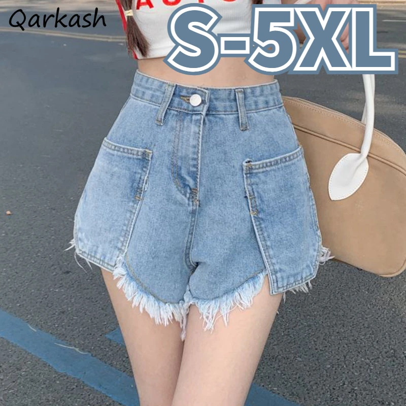 

Ripped Denim Shorts Women S-5XL High Waist Vintage Sexy Summer Casual Mujer Aesthetic Trousers Basics Simple Ulzzang Fashion New