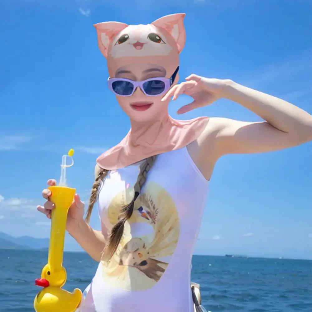 الكرتون الغوص هود تنفس واقية من الشمس الوجه وشاح غطاء الرقبة الرأس للتجديف والغطس والسباحة والرياضات المائية #2