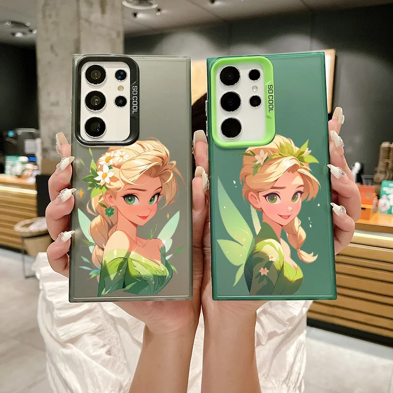 Cute Tinker Bell For Samsung Note 20 S20 S21 S22 S23 S24 FE Plus Ultra 5G Colorful Phone Case Funda Silicone Soft Cover Shell