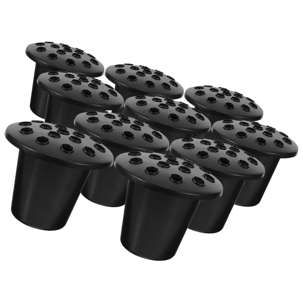 

10Pcs Black Cemetery Cemetery Vase Vases For Graves Vase Adornment Grave Floral Holder Plastic FuneralDecoration