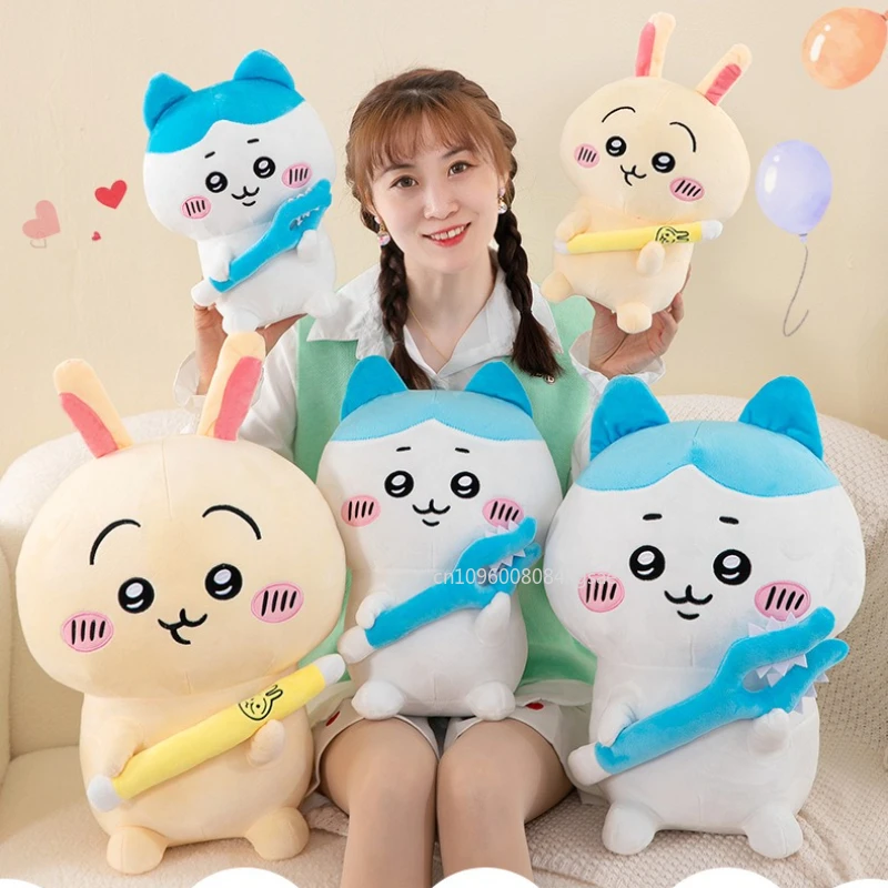 50cm Chiikawa Plush Toy Doll Anime Hachi Usagi Cartoon Stuffed Soft Plushies Kawaii Room Decoration Children's Birthday Gifts