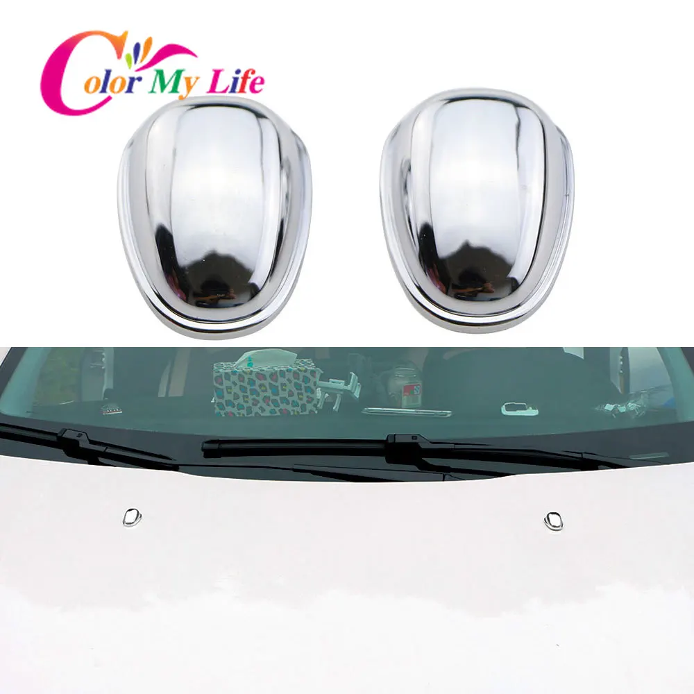 2Pcs/Set Car Front Windscreen Wiper Water Spray Jet Cover Fit for Peugeot 308 2012 - 2015 3008 Accessories