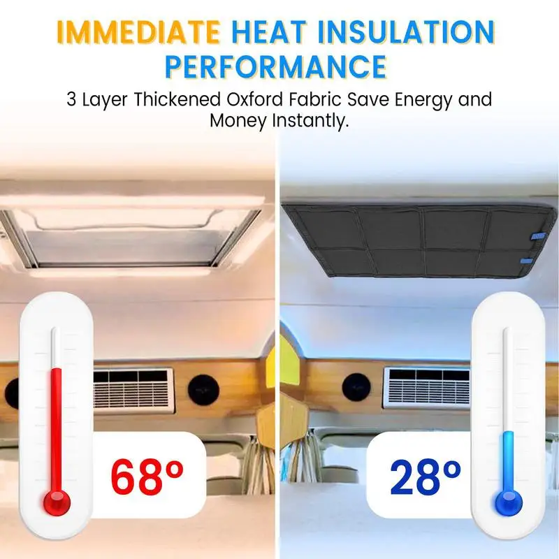 RV Magnetic Window Cover Magnetic Privacy Protection For Trailer Windproof RV Window Shade Privacy Cover For Van Trailer Truck