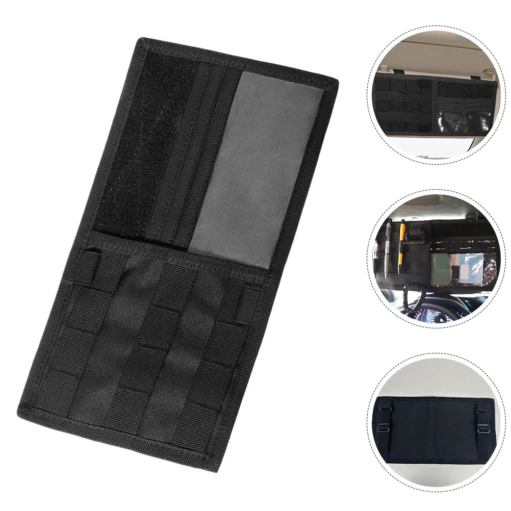 

2Pcs Visor Storage Organizer Multifunctional Bag Sunglasses Holder Cards Pen Holder Reusable Car Interior Accessories