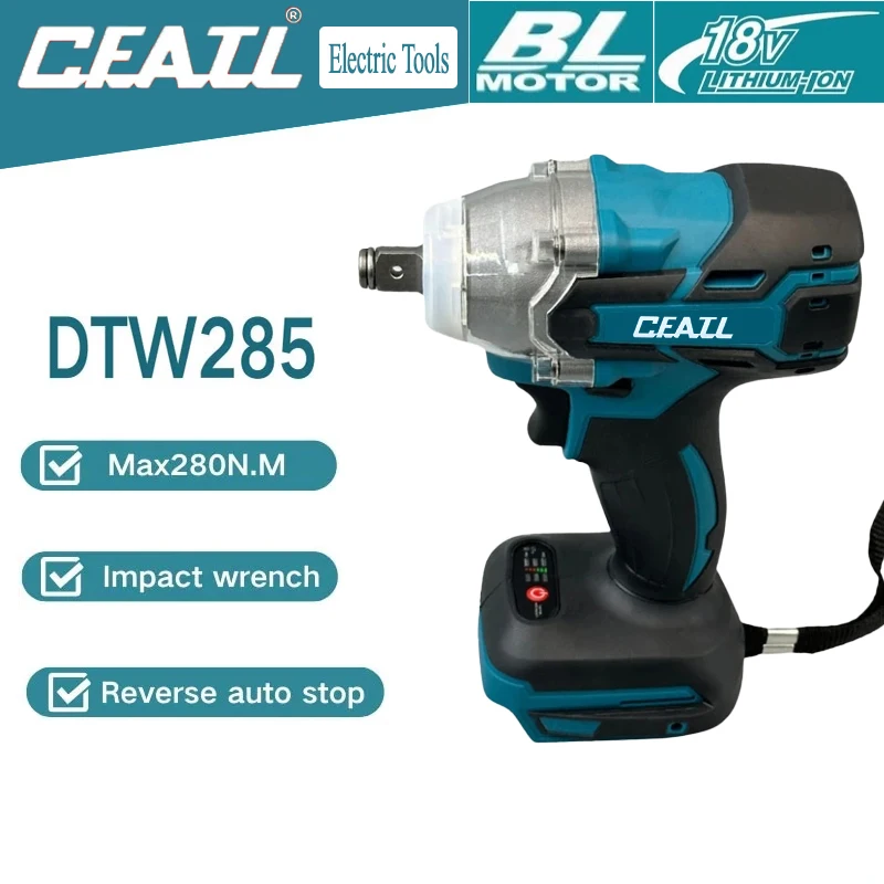 

CFATL DTW285 Brushless Electric Wrench Wrench Cordless Impact Tool Power Tools Rechargeable For Makita 18V Battery