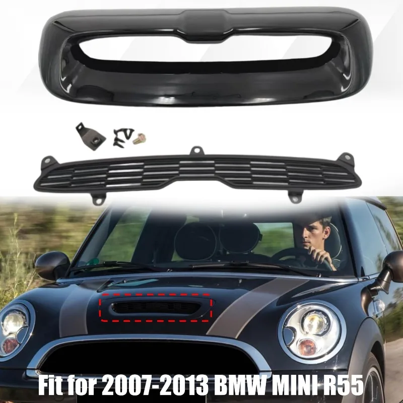 Front Engine Bonnets Hood Vent Scoop Air Outlet Cover Trim For 07-2013 Mini Cooper S R55 R56 R57 R58 R59 51132756095 51132757694