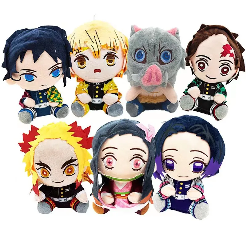 Demon Slayer Plush Toys Kamado Tanjirou Nezuko Stuffed Doll Anime Devil\'s Blade Kimetsu No Yaiba Manga Plushie Figure Gifts