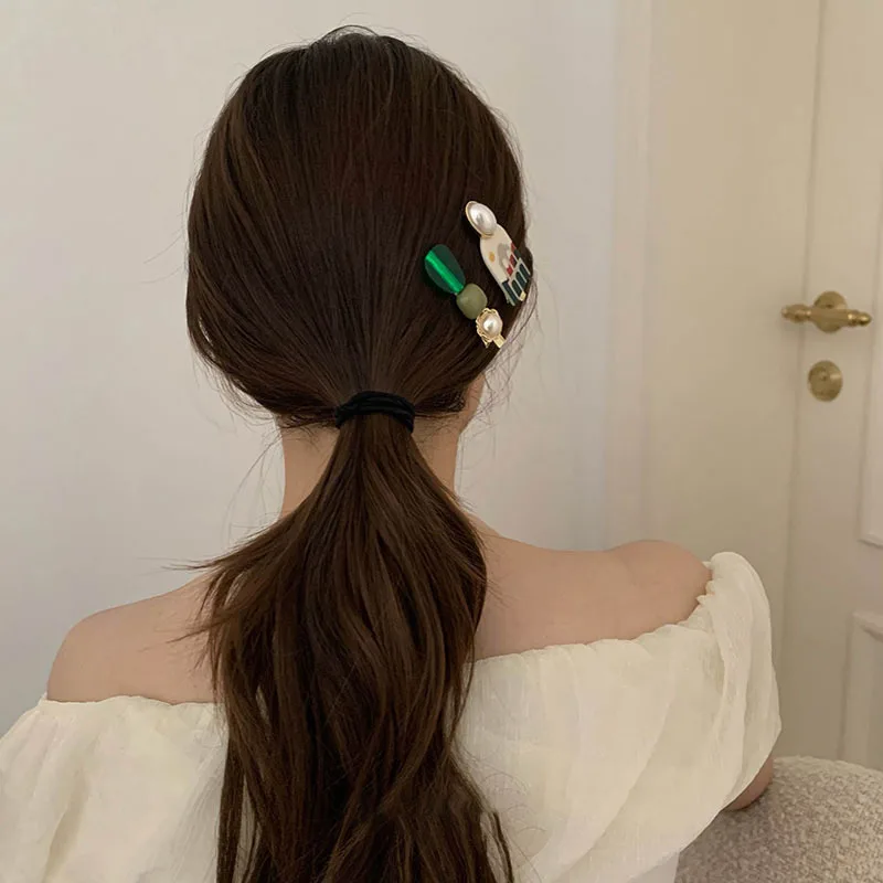 Independent design ~ niche hairpin female bangs clip hair accessories headdress girl side clip top clip double layer bangs clip