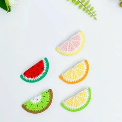 15PCS Fruit Slices Crochet 5.2CM/2.05″ Cotton Thread Knitted Applique Penda Sewing Accessories DIY Hair Clip Decorations