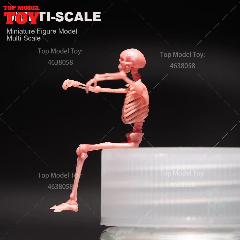 Unpainted 1/64 1/43 1/35 Car Driver Skull Figure Miniatures Model 3D Print Mini Doll Creative Scene Props For Vehicle Toys