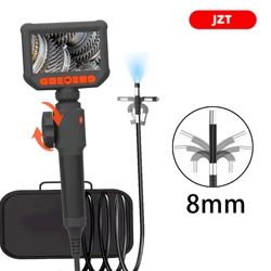 4.3-inch Bi-Directional Borescope, 8.0mm Camera, HD 1080P with LED Illumination for Automotive Repair, Plumbing Inspection