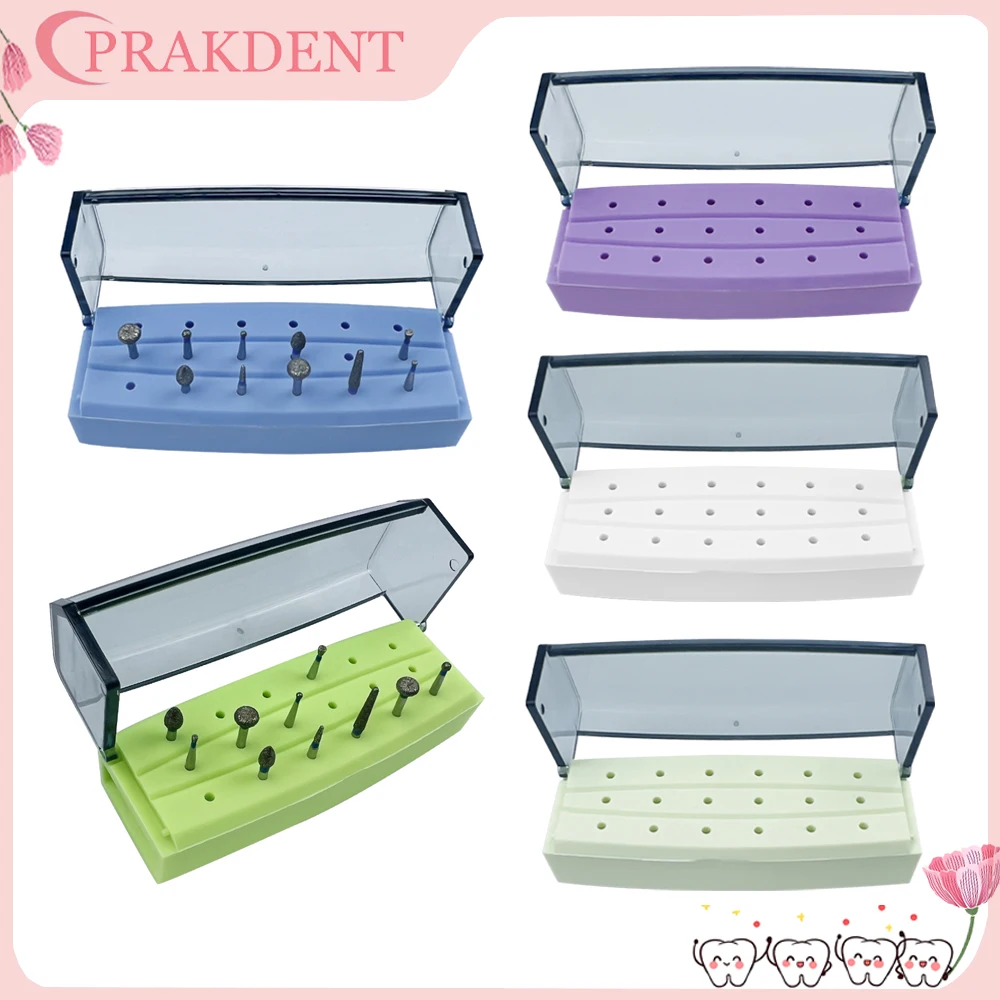 Dentistry Grinding Head Plastic Endo File Holder Instrument Drill Placement Disinfection Case 18 Holes Car Needle Box 1pce