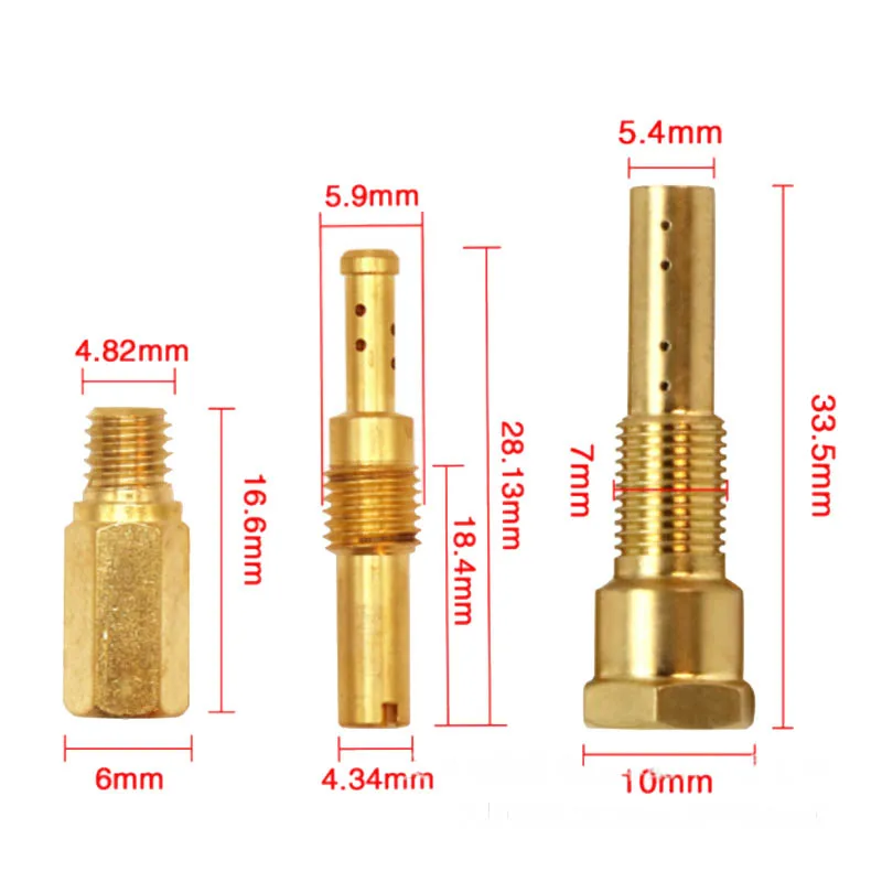 NEW Carburetor Main Jets Slow Pilot Jets M5 6mm Thread Holes Clips for PWK Keihin OKO CVK Carb Set Injector Nozzle Repair Parts