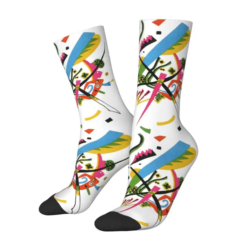 

Custom Printed Small Worlds I 1922 Wassily Kandinsky Socks for Women Men Stretchy Summer Autumn Winter Pablo Picasso Crew Socks