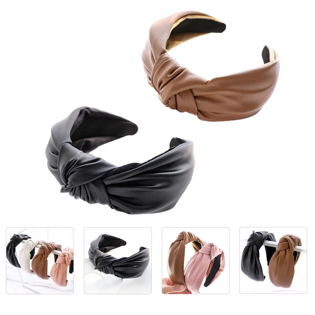 

2 Pcs Knotted Headband Makeup Headwear Girl Hair Ribbon Sports Hairband Female Fashion Women